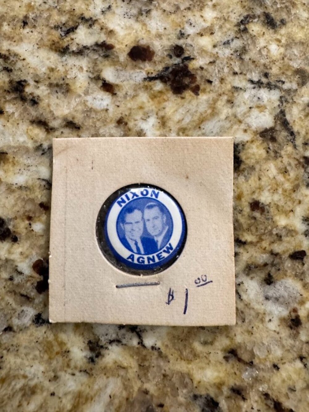 Vintage 1968 Richard Nixon Spiro Agnew Presidential Pinback